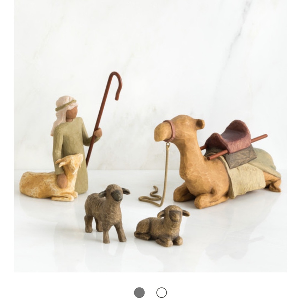 Willow Tree Shepherd and Stable Animals